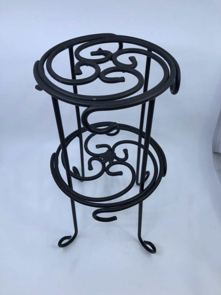 2 TIER WROUGHT IRON SHELF.