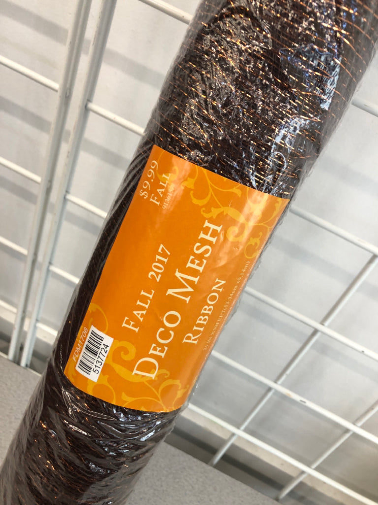 NIP BROWN/GOLD DECORATIVE MESH.