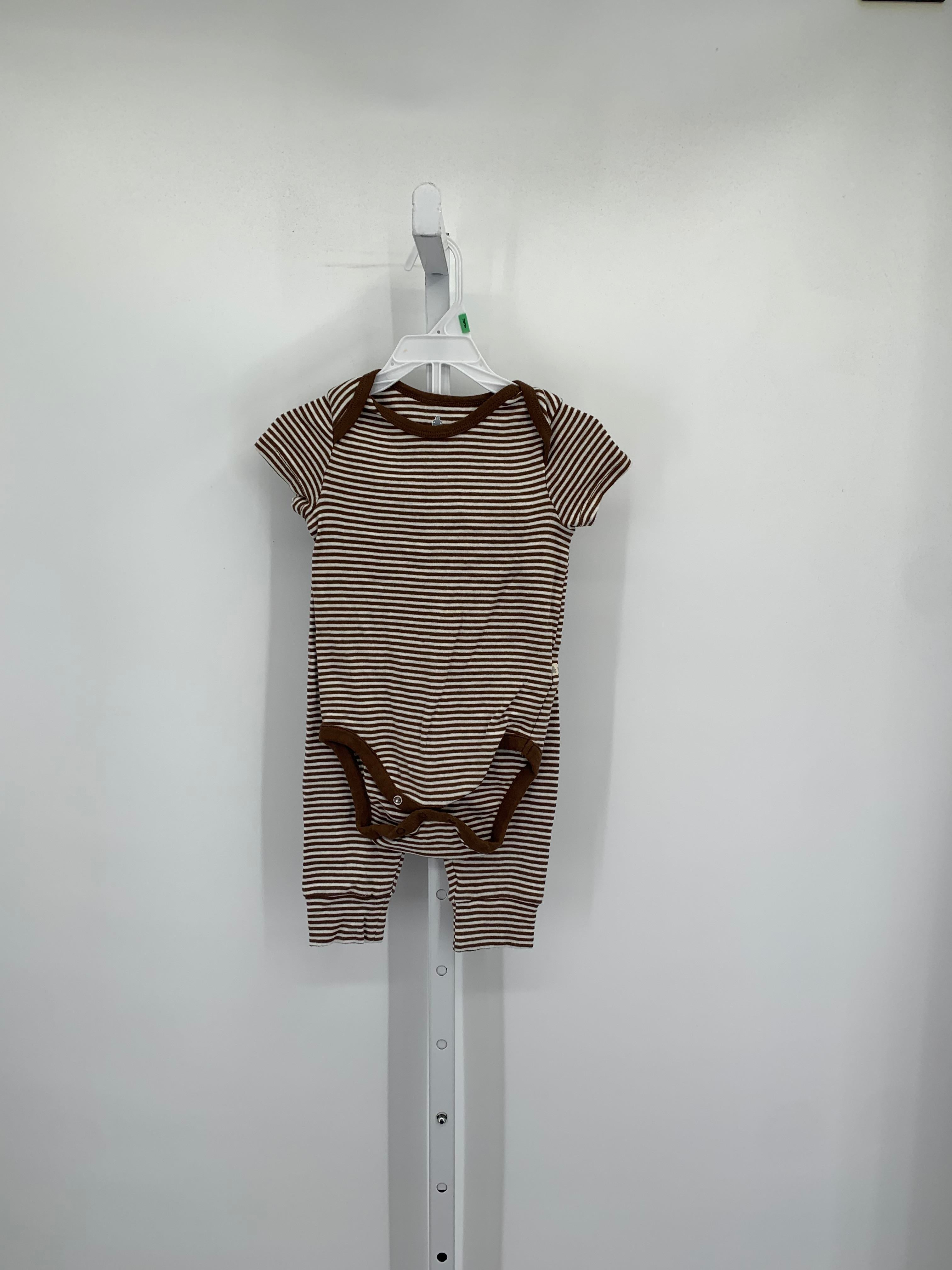 BROWN STRIPE SHORT SLV + PANTS