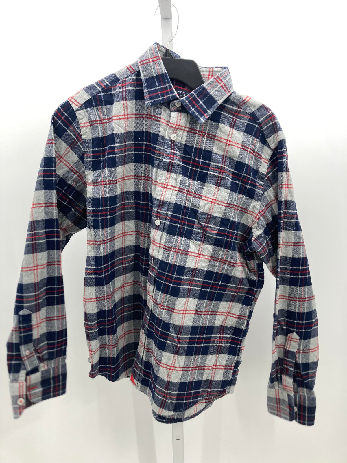 RED PLAID BTN DOWN