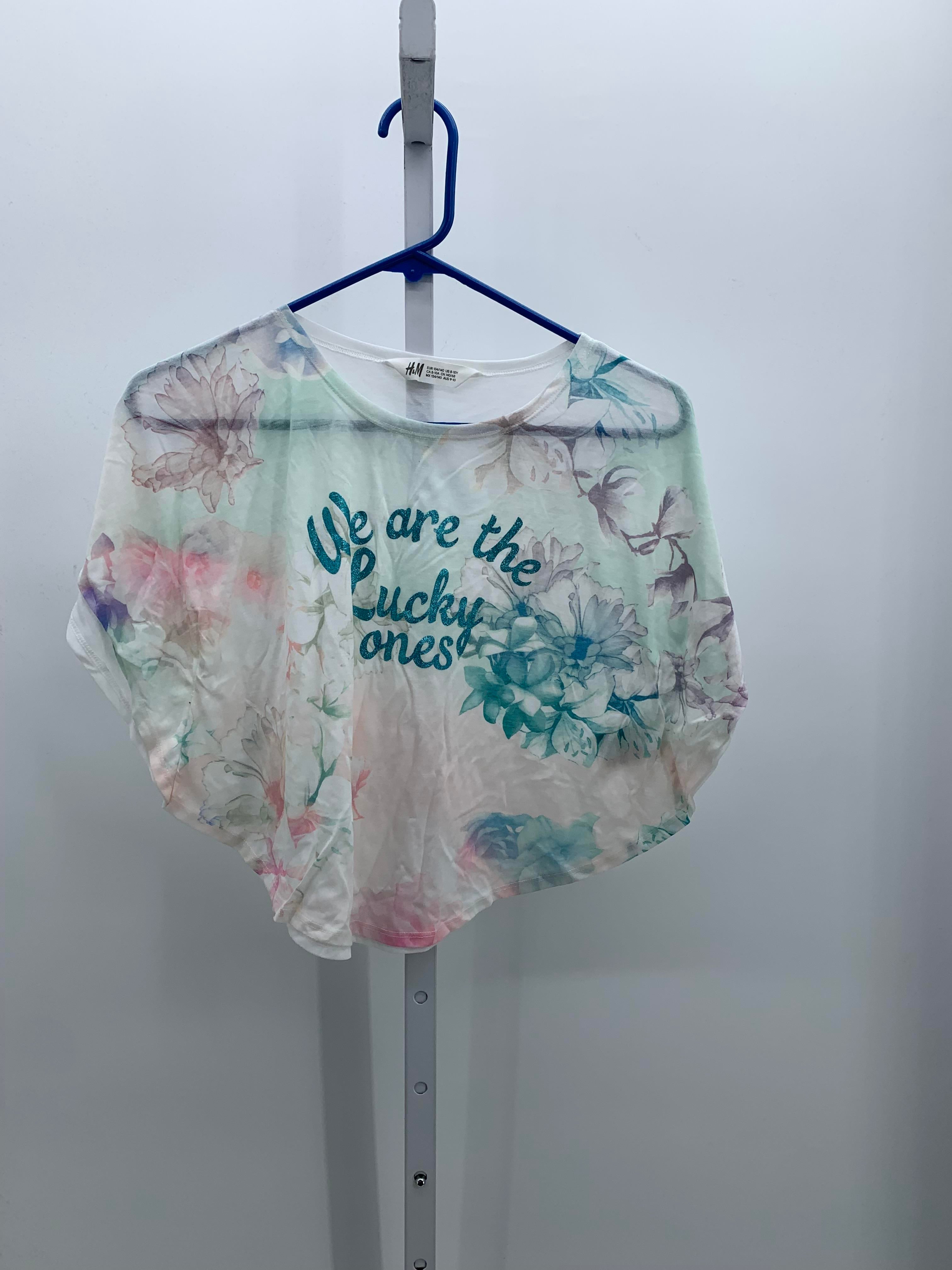 H&M Size 8-10 Girls Short Sleeve Shirt