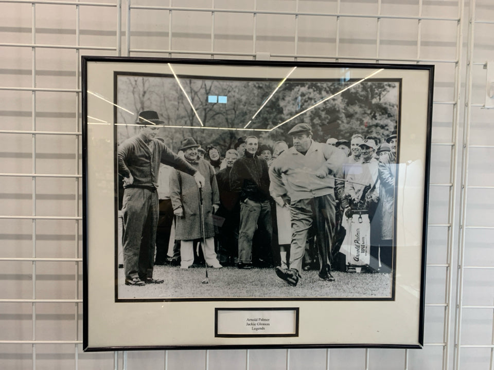 ARNOLD PALMER JACKIE GLEASON LEGENDS PRINT IN FRAME.