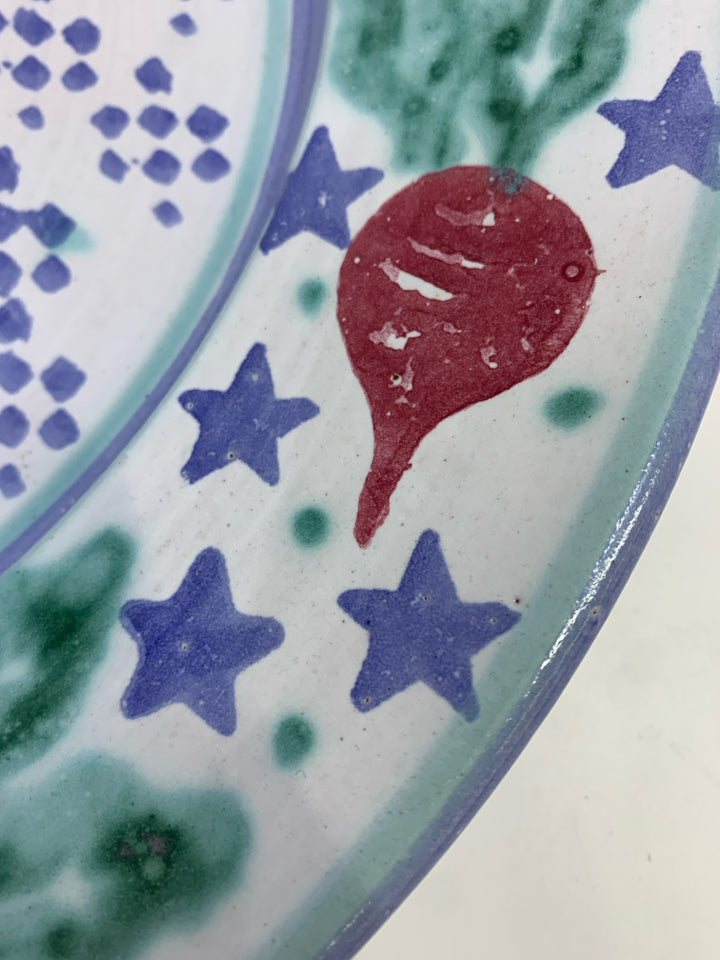 CERAMIC RADISH PLATTER.