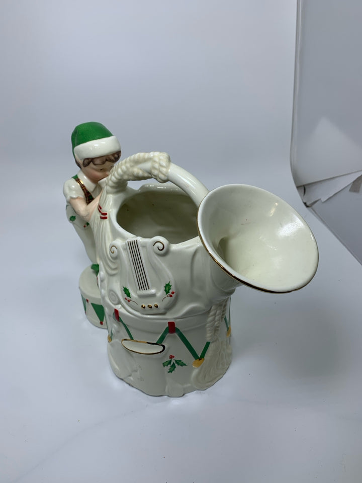 LENOX ELF PLAYING FRENCH HORN PITCHER.