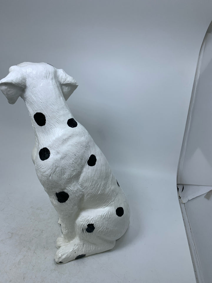 RESIN SITTING DALMATIAN DOG.