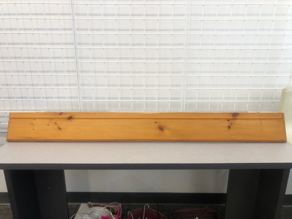 LONG WOODEN WALL SHELF.