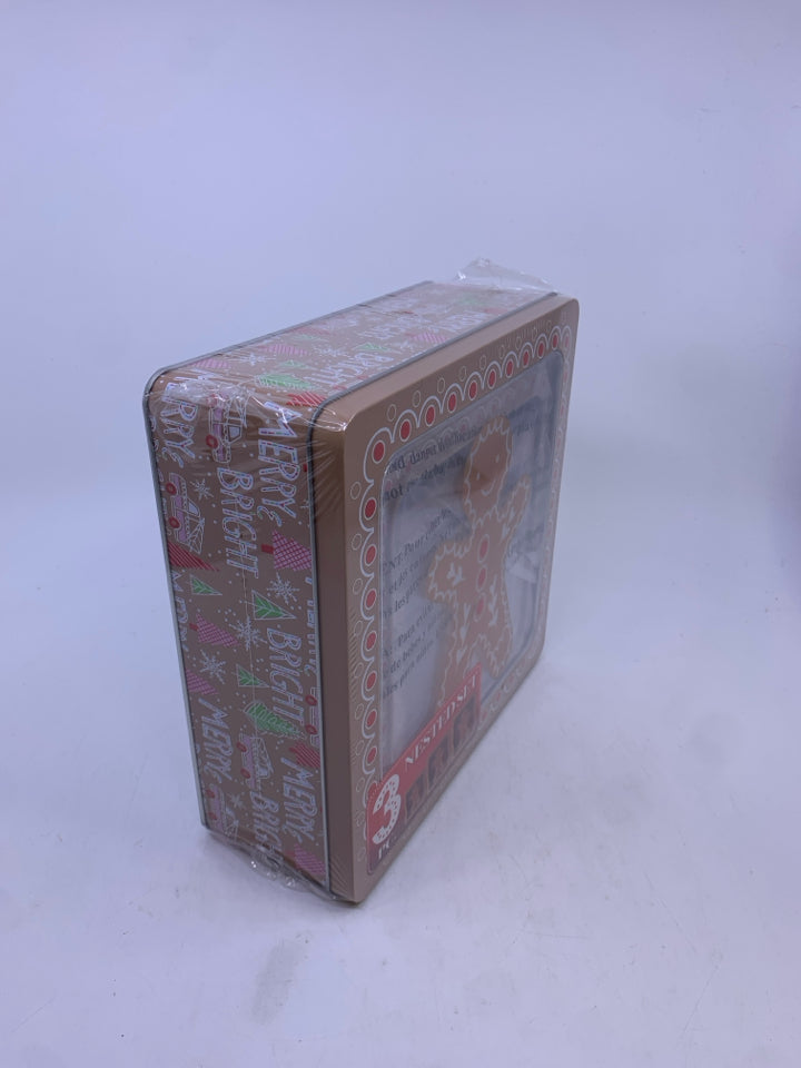 NIB 3 PC NESTED TIN BOXES GINGERBREAD MAN.