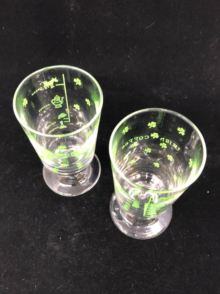 2PC IRISH COFFEE GLASSES.