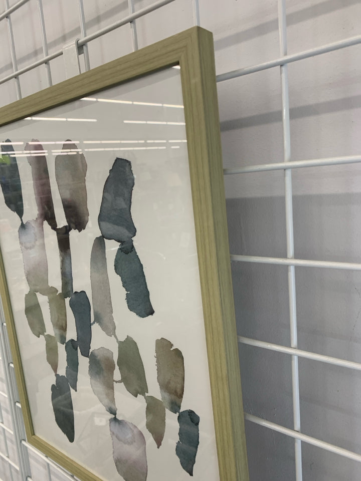 WATER COLOR SWATCH PRINT FRAMED CANVAS.