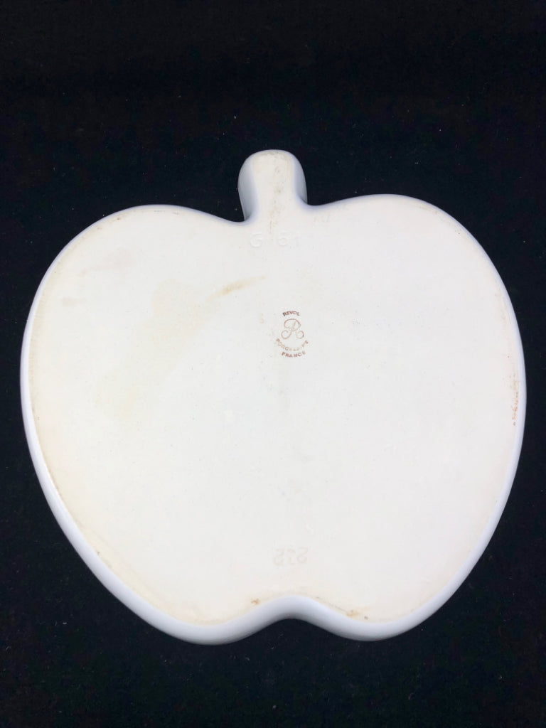 VTG REVOL WHITE APPLE SHAPED BAKING DISH.