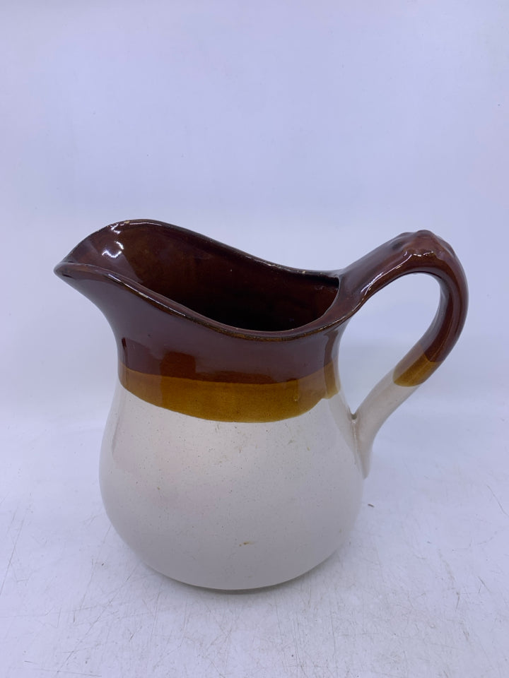 IVORY/ BROWN PITCHER.