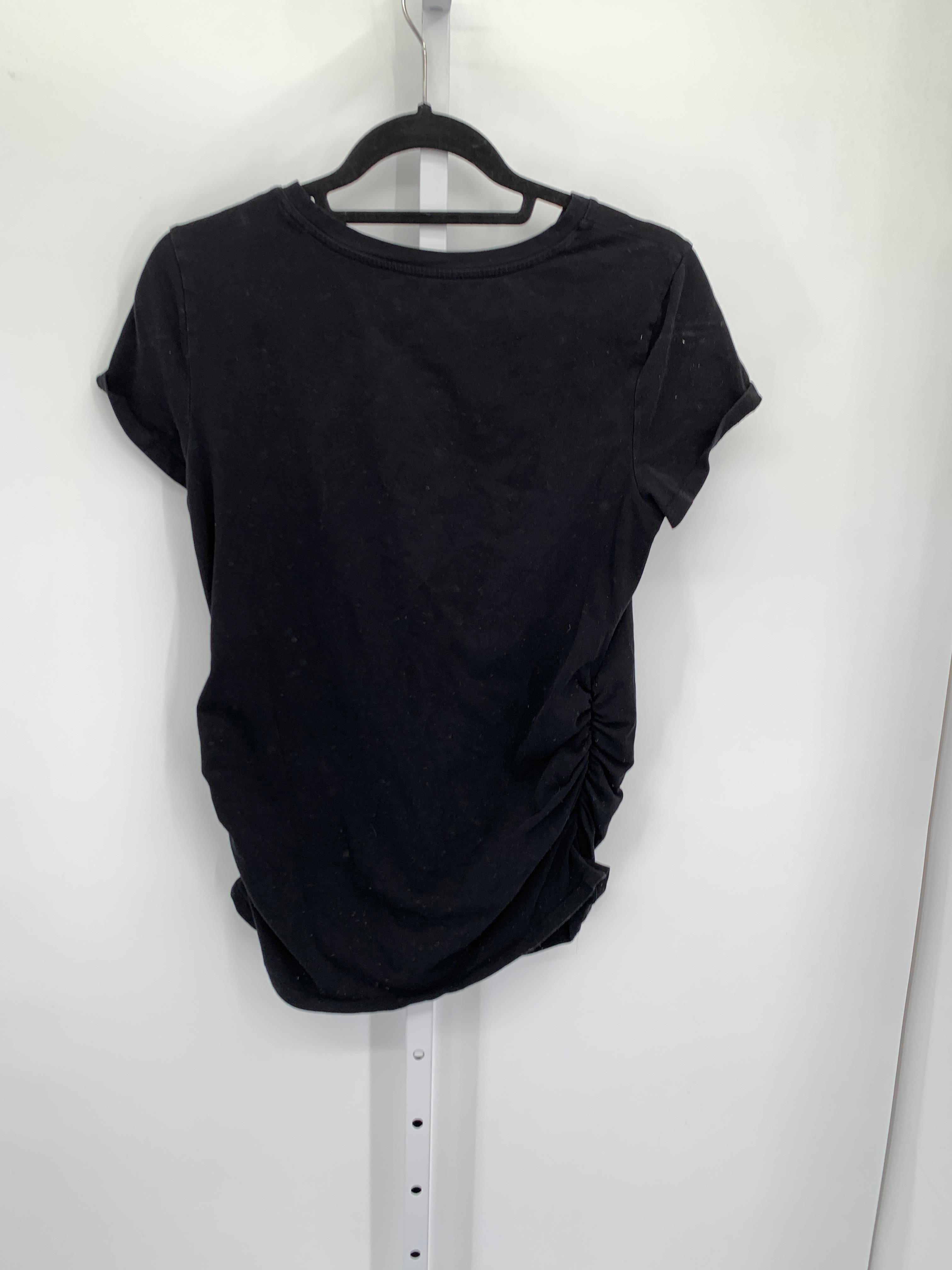 Old Navy Black Size Large Maternity Short Sleeve Shirt