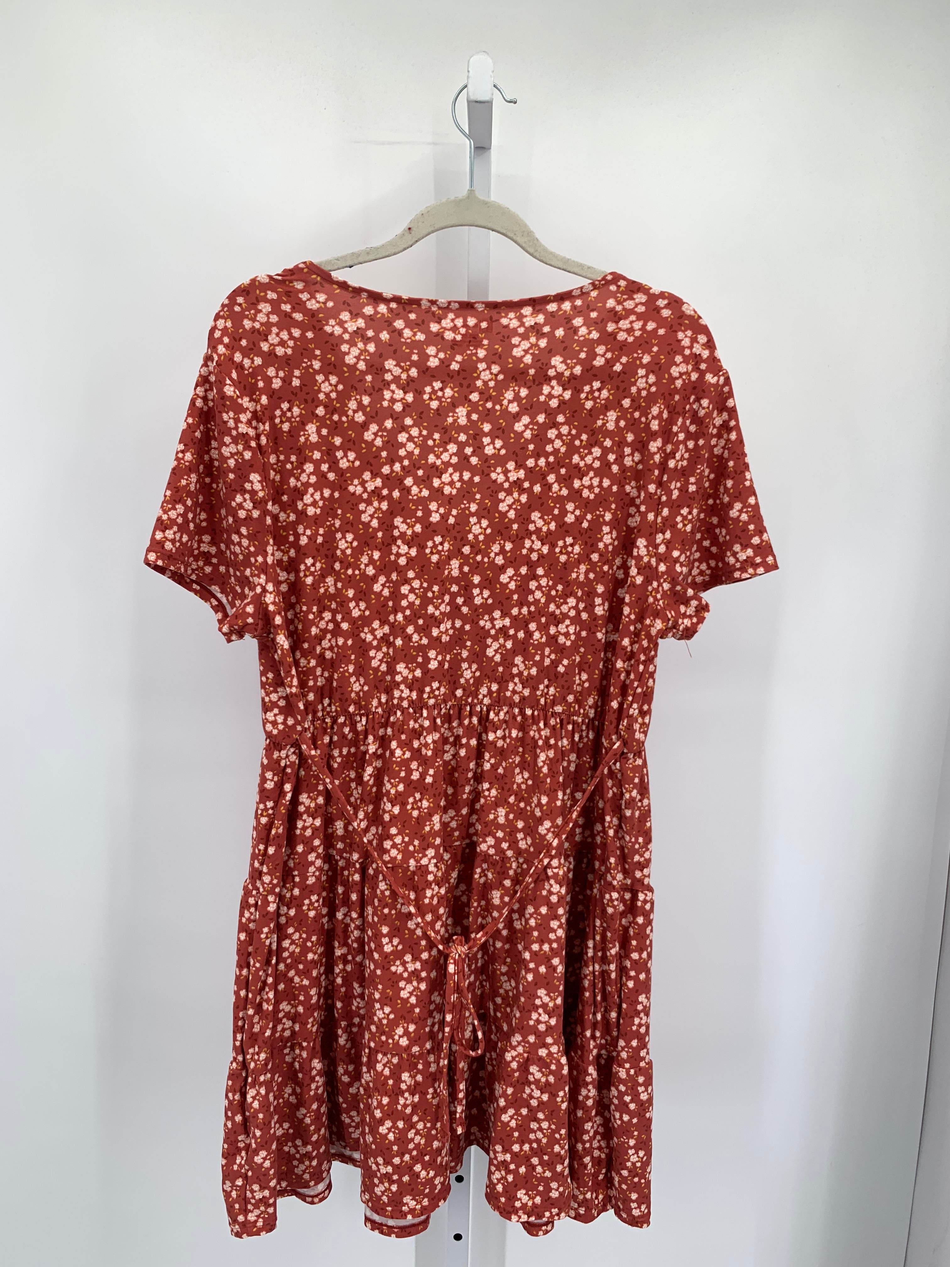 No Boundries Size 3X Juniors Short Sleeve Dress