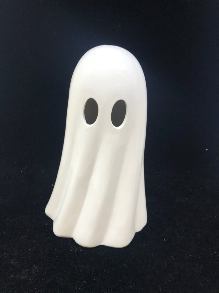 CERAMIC LIGHT UP GHOST DECOR.
