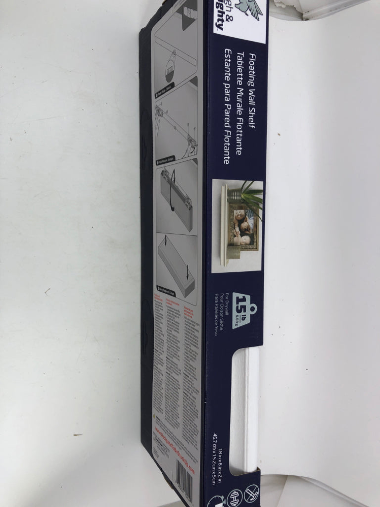NIB WHITE FLOATING SHELF.