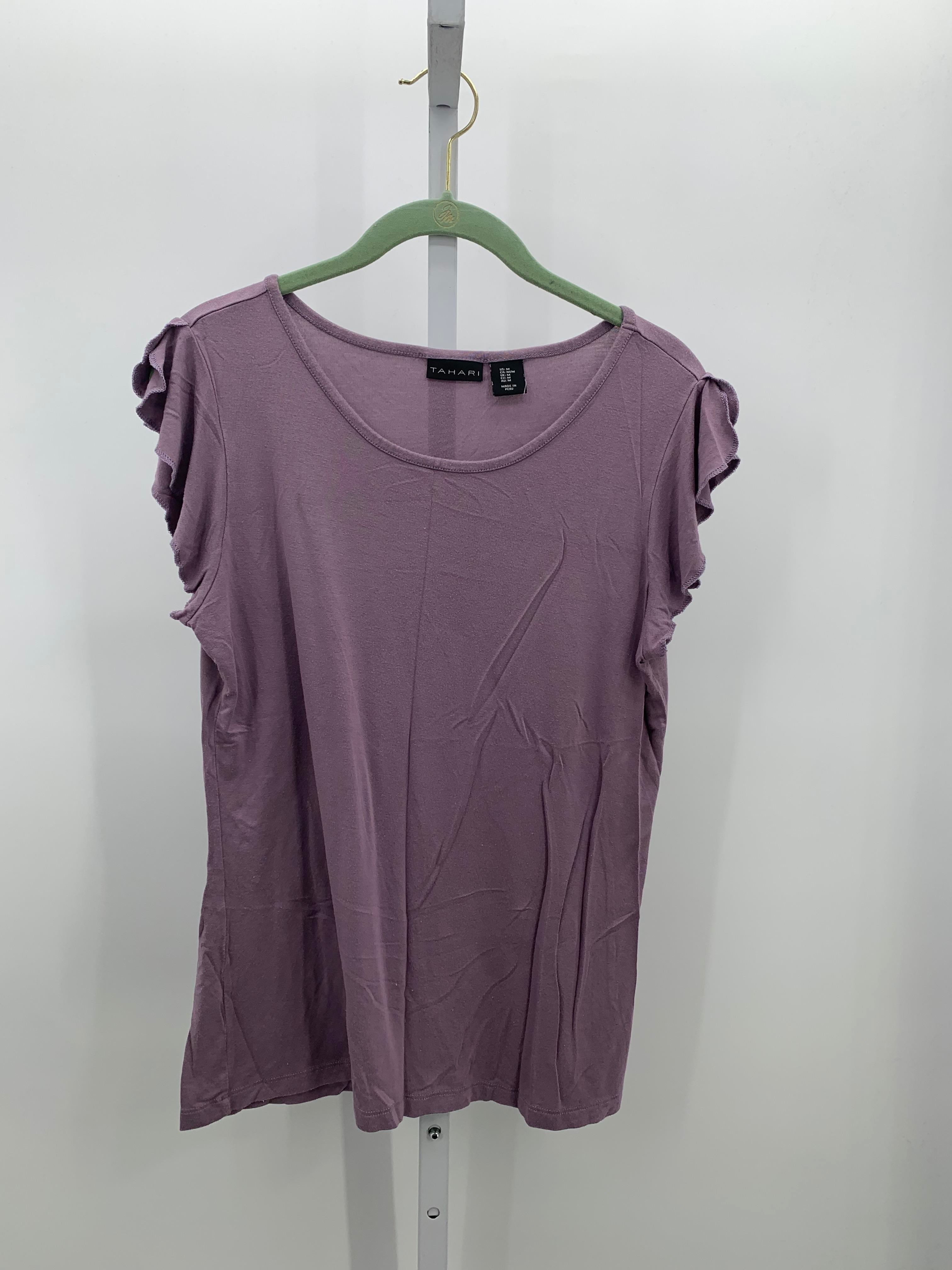 Tahari Size Medium Misses Short Sleeve Shirt