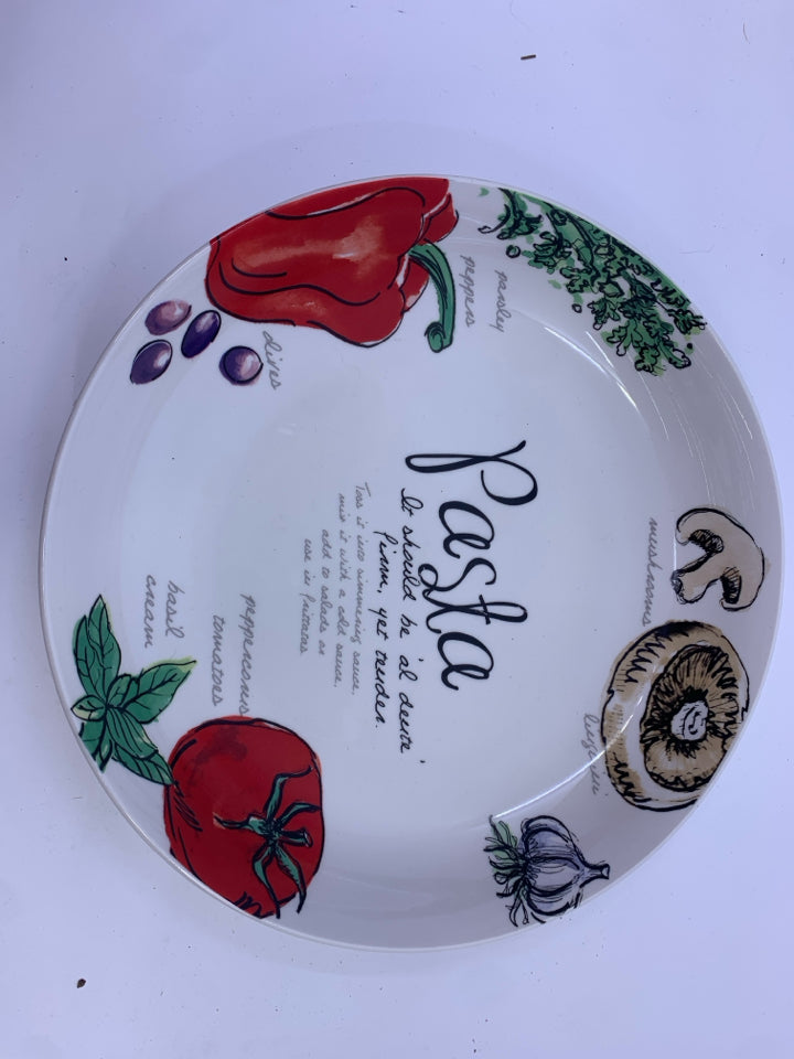 4 WHITE PASTA BOWLS.