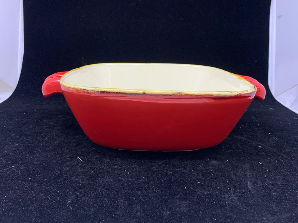 RED CERAMIC BAKING DISH-PIER 1.
