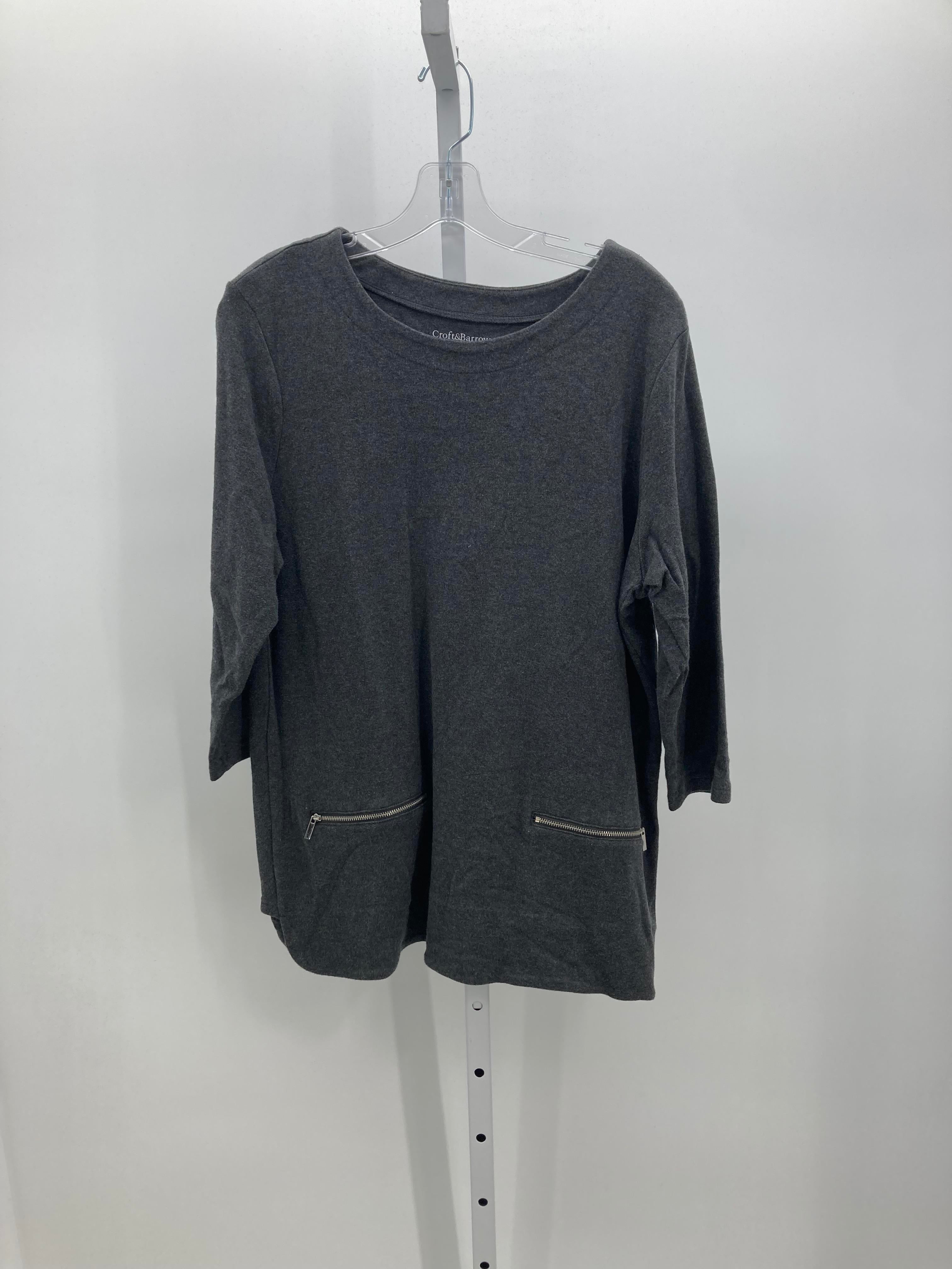 Croft & Barrow Size Extra Large Misses 3/4 Sleeve Shirt
