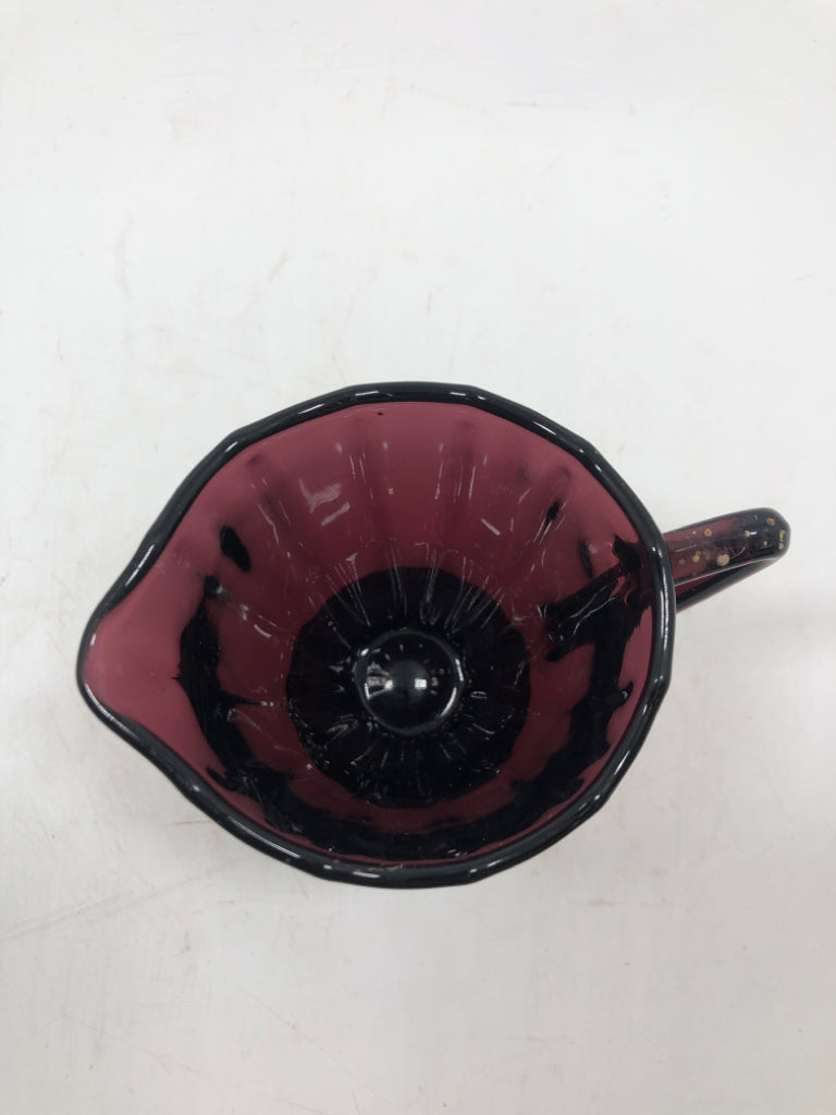 VTG PURPLE GLASS CREAMER.