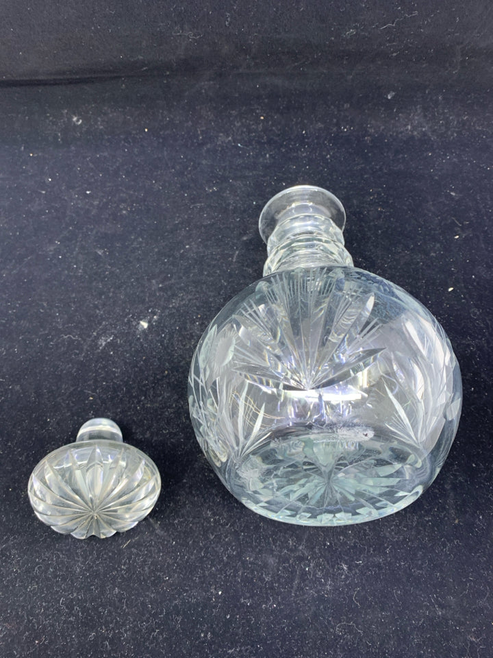 EKENAS SWEDEN CUT GLASS DECANTER.