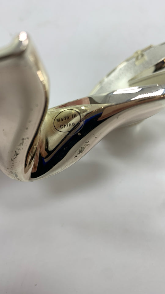 SILVER METAL FORTUNE COOKIE BOX.