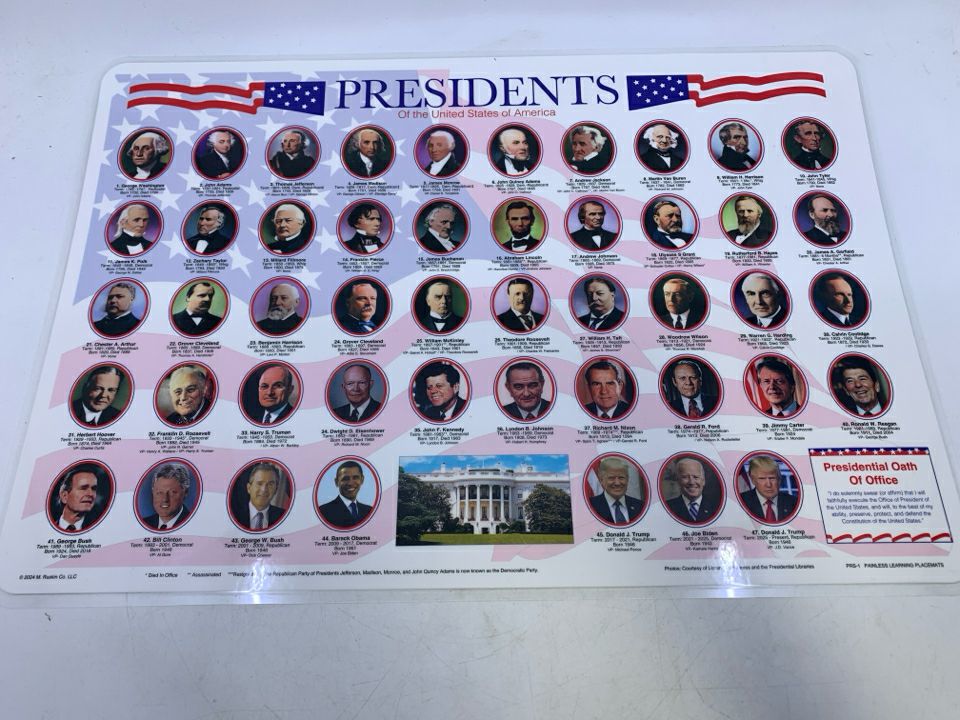 Presidents Placemat - PRS-1