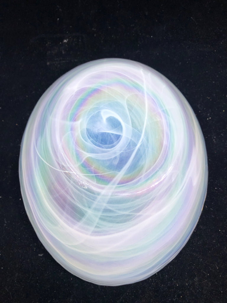 WHITE OVAL SHAPED BOWL.