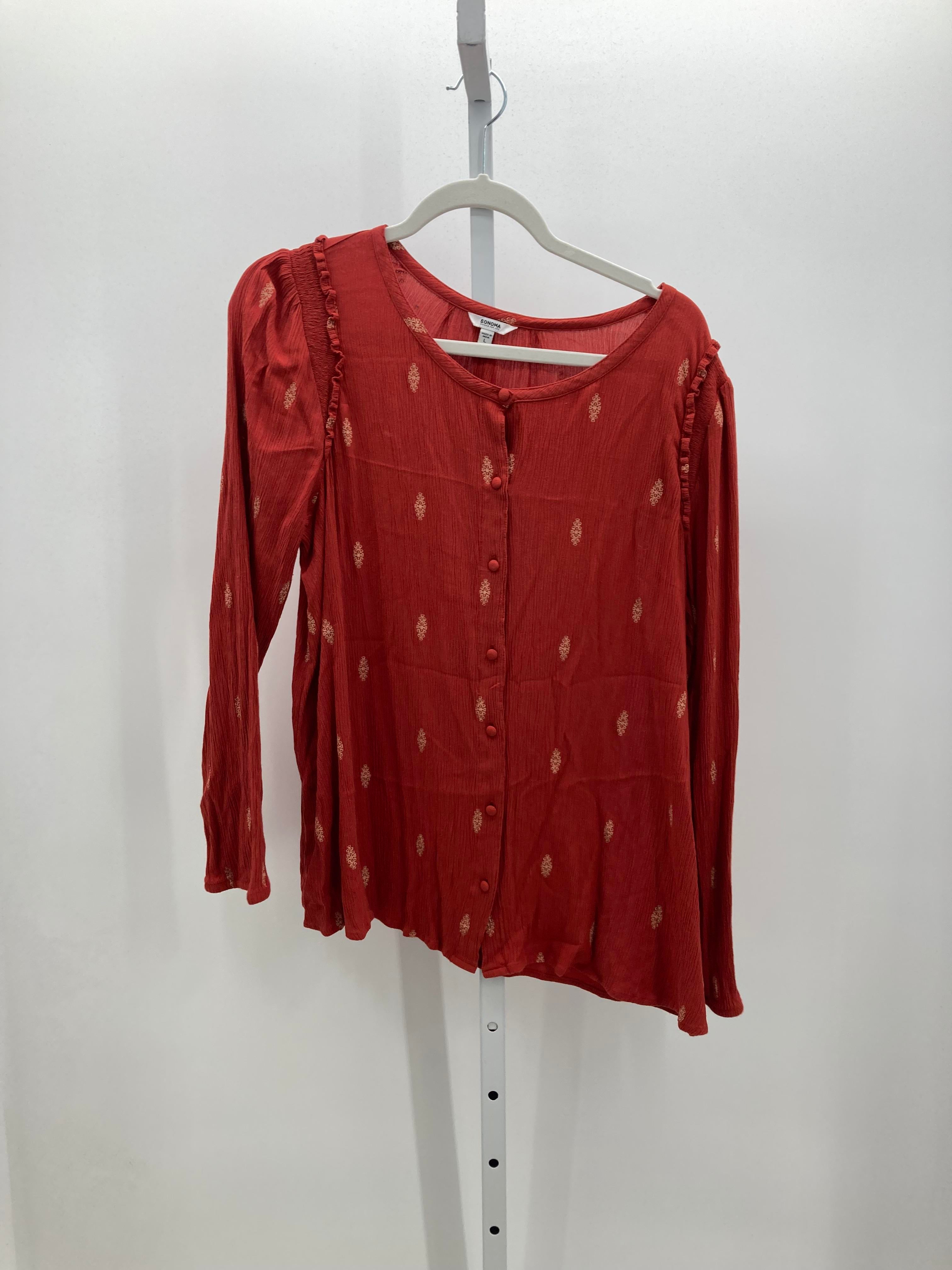 Sonoma Size Large Misses Long Sleeve Shirt