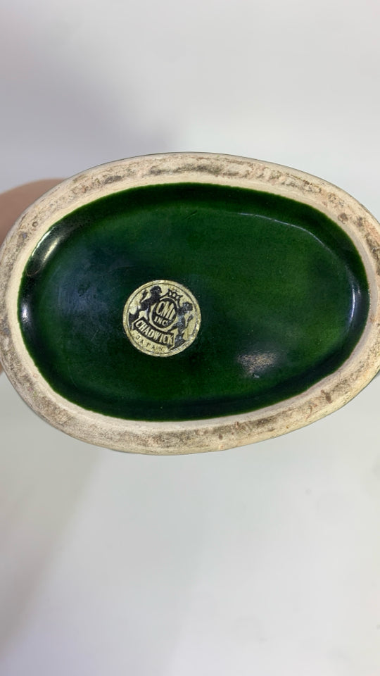 VTG DK GREEN COD FISH GLUG JUG.