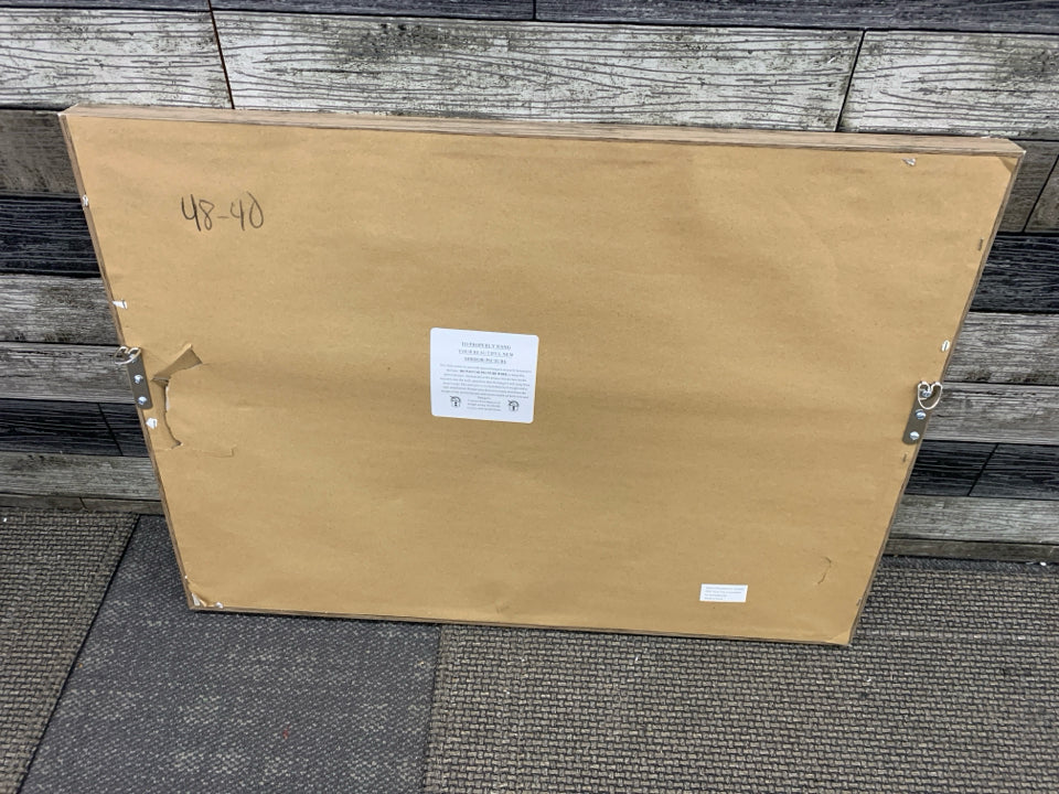 HIGHLAND COW PHOTO IN WOOD FRAME.