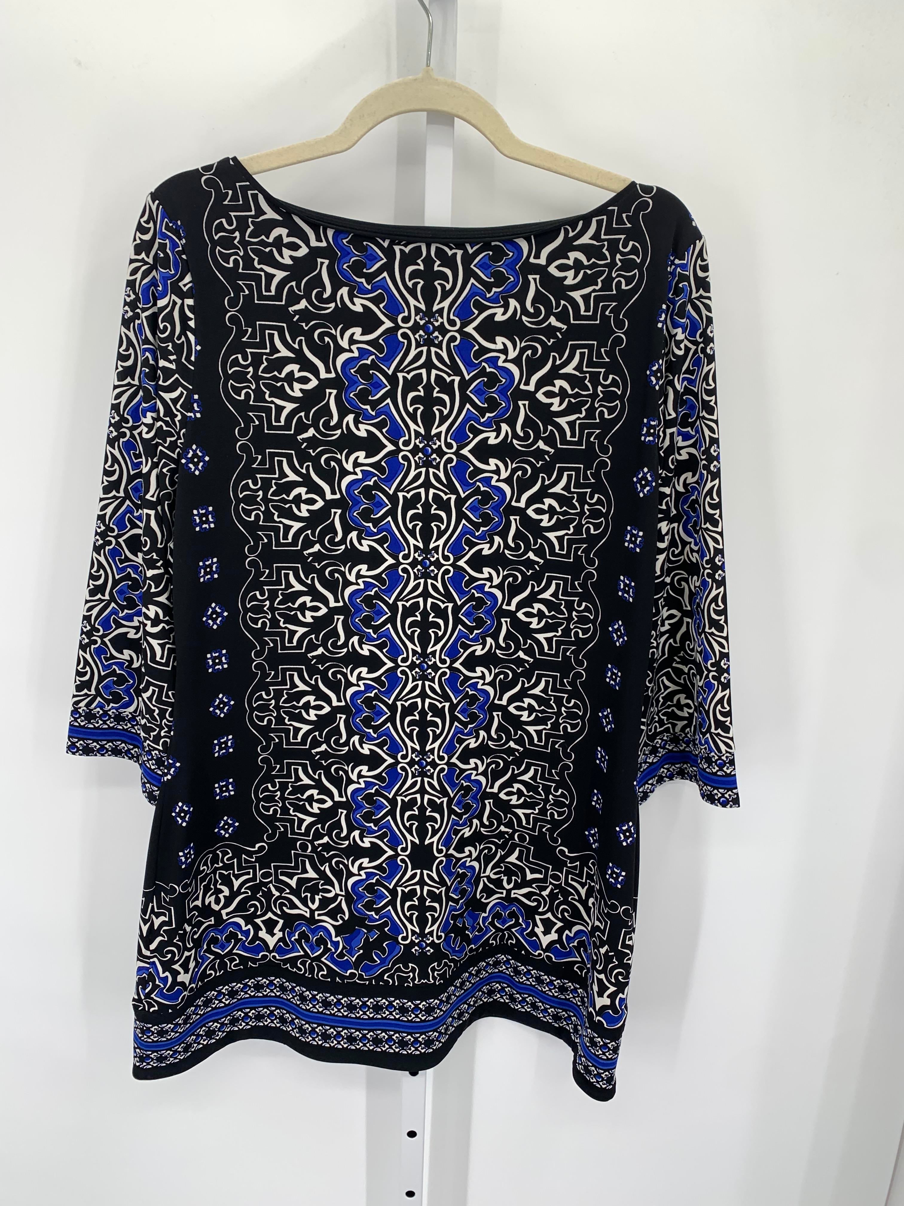 White House Black Size Large Misses 3/4 Sleeve Dress