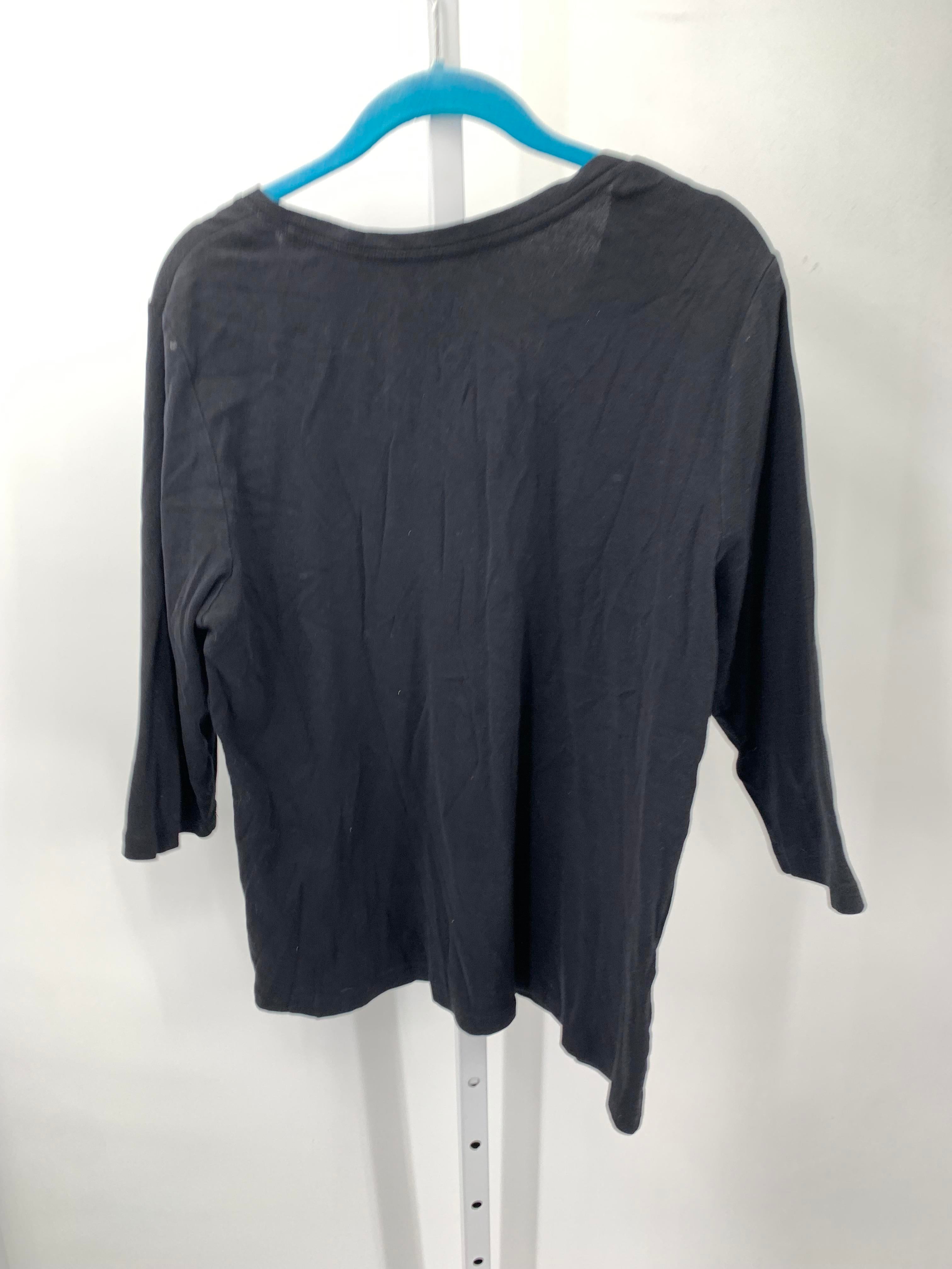 St. Johns Bay Size 1X Womens 3/4 Sleeve Shirt