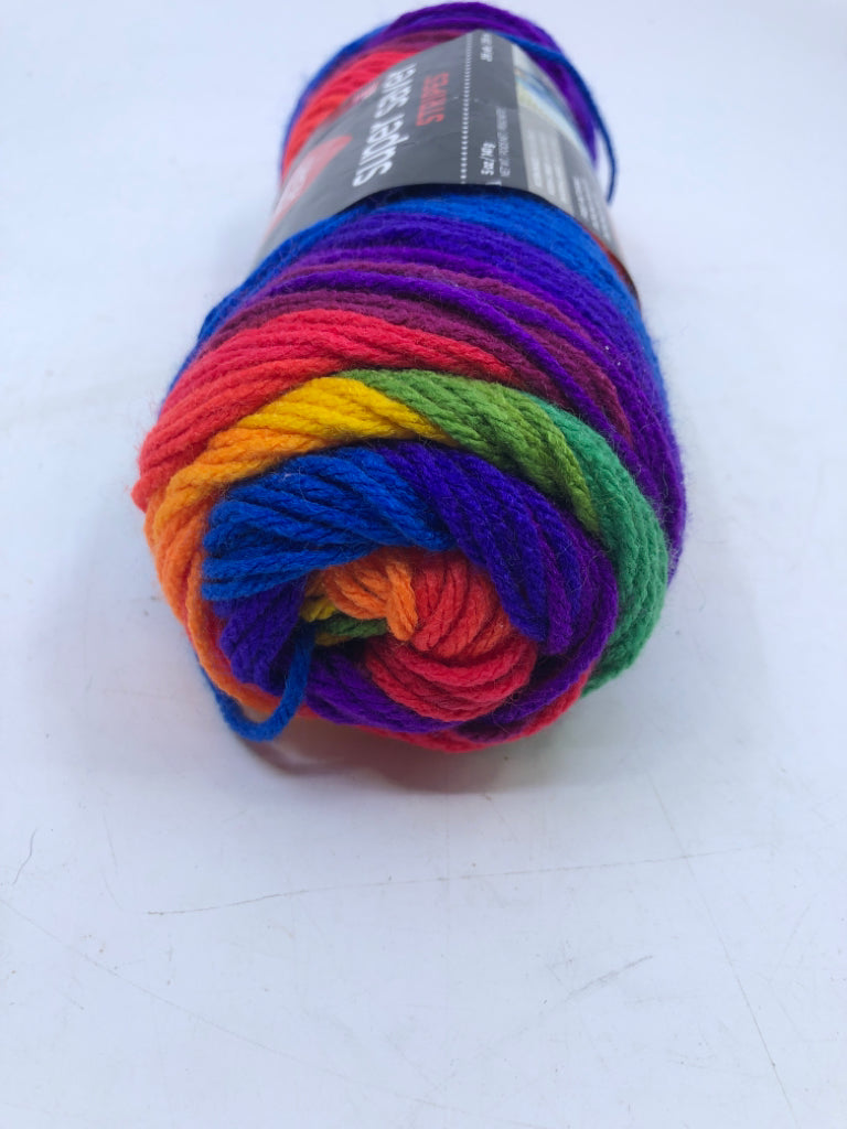 RED HEART RAINBOW YARN.