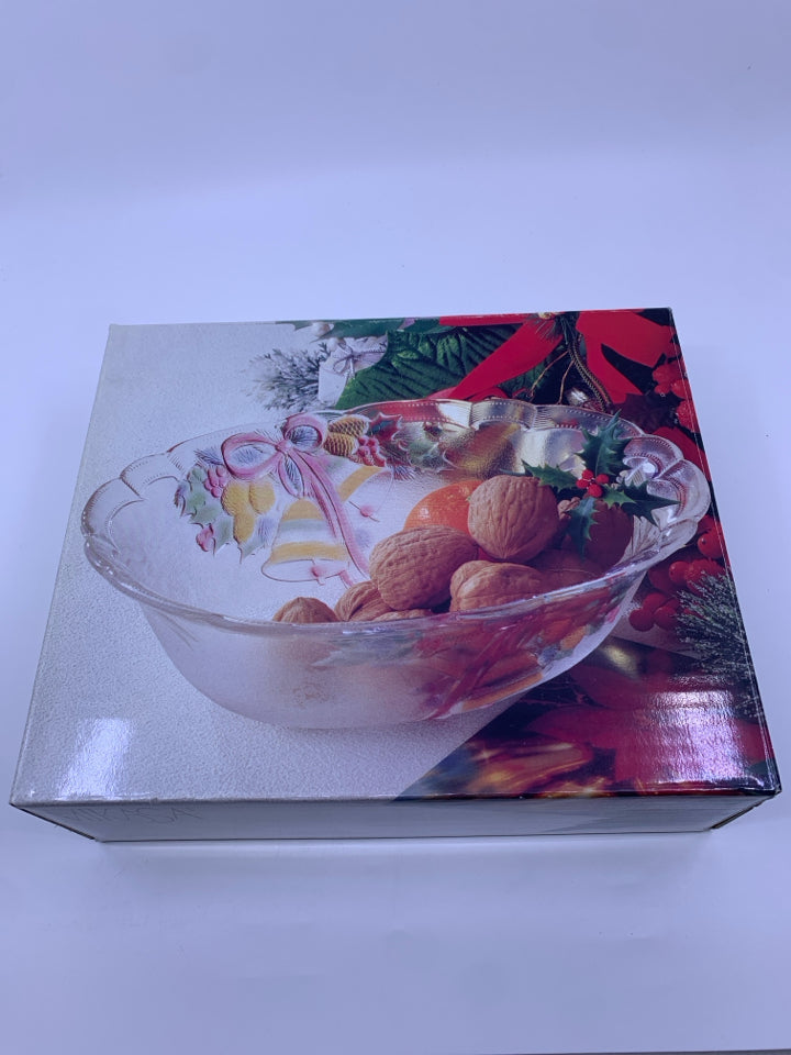 MIKASA FESTIVE BELLS OVAL BELL SERVING BOWL IN BOX