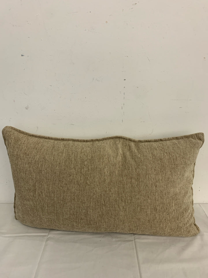 RECTANGLE TAN PILLOW.