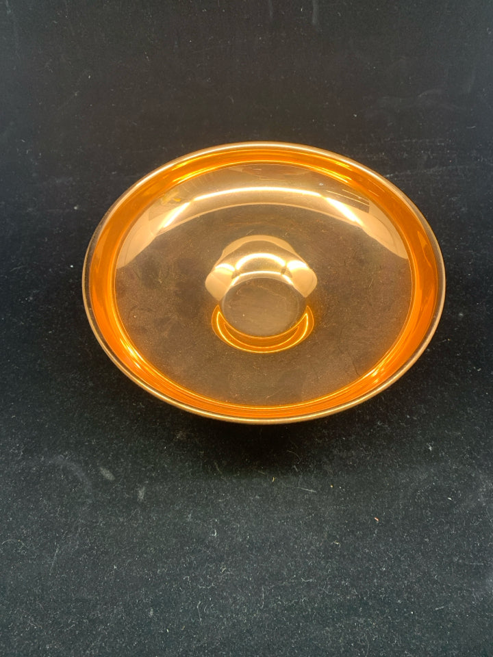 VTG COPPER FOOTED DISH.