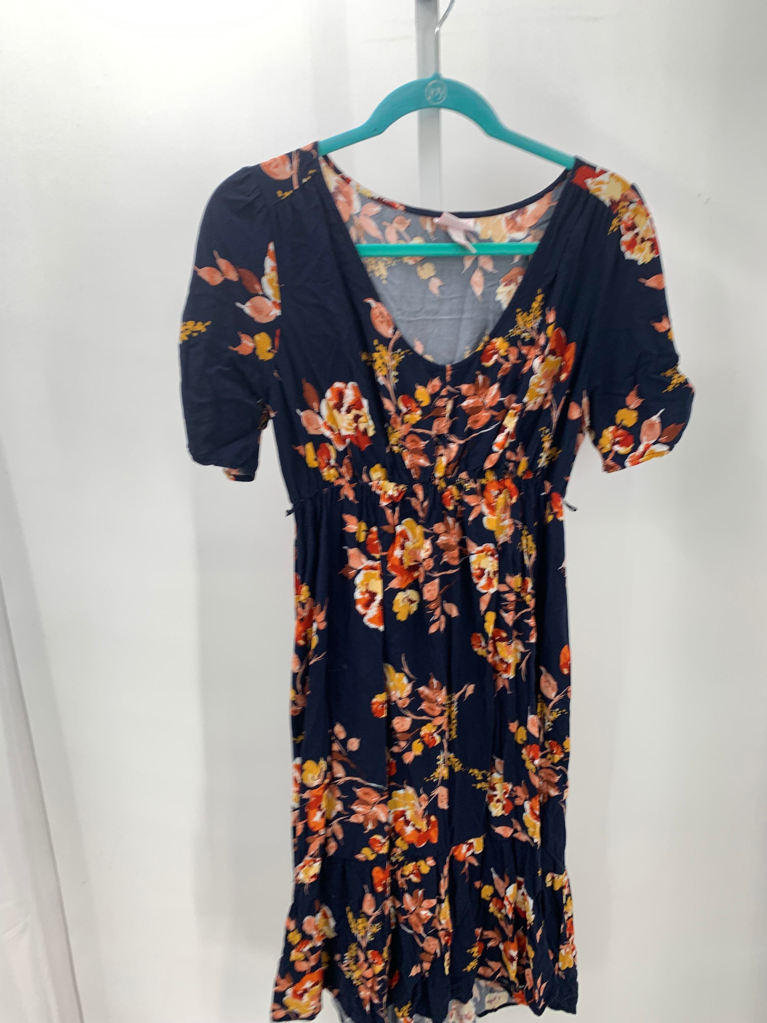 Isabel Navy Size Small Maternity Short Sleeve Dress