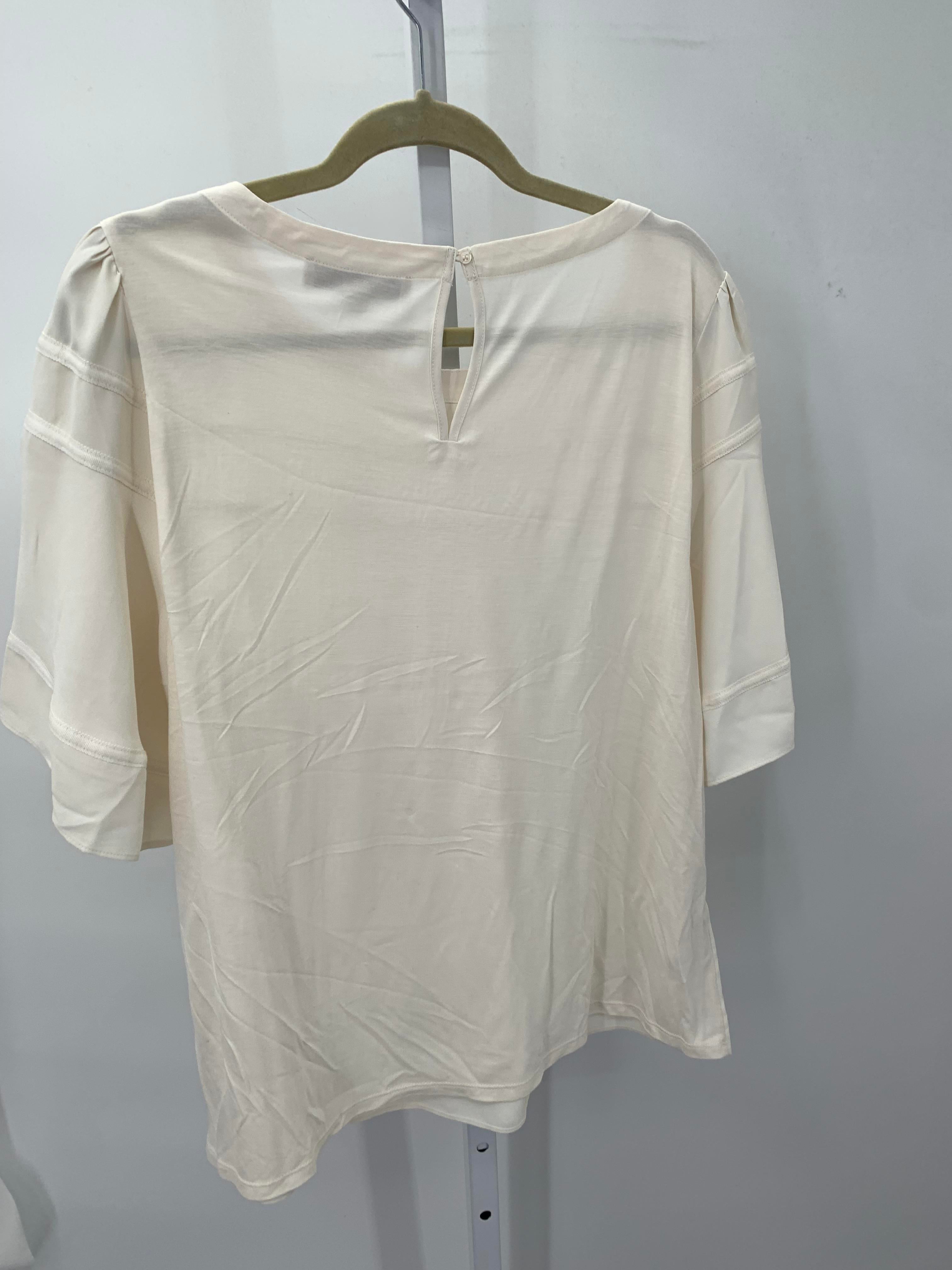 Loft Size Large Misses Short Sleeve Shirt