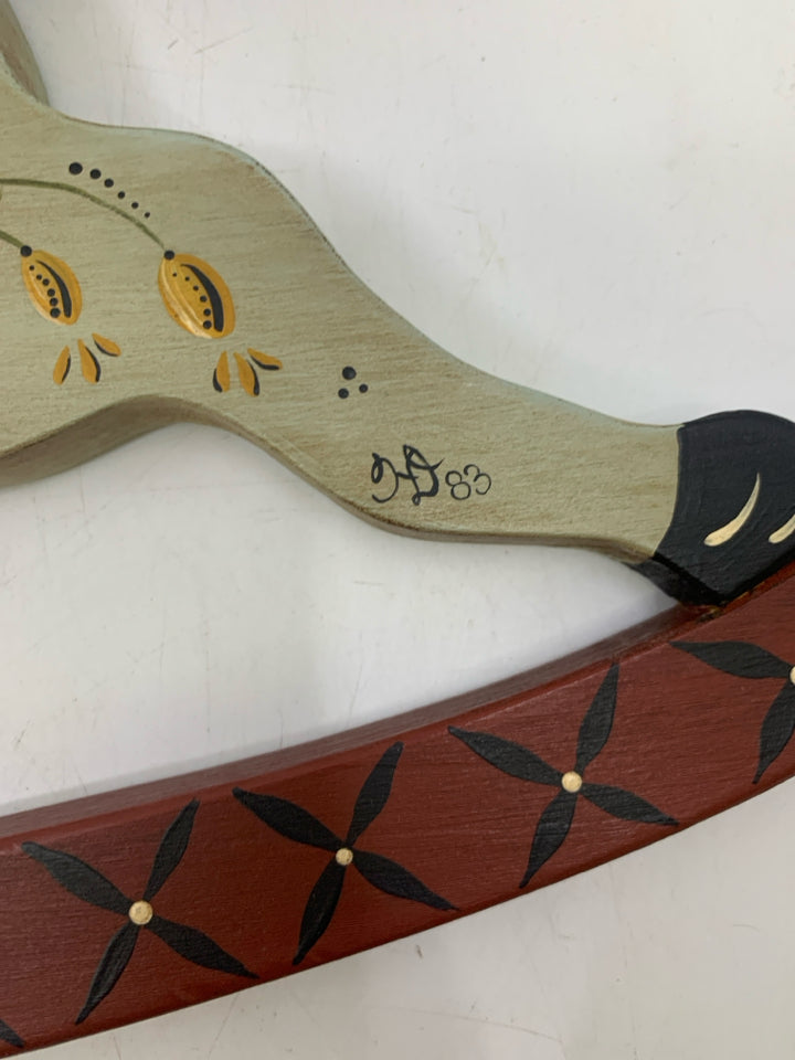 PRIMITIVE PAINTED ROCKING HORSE.