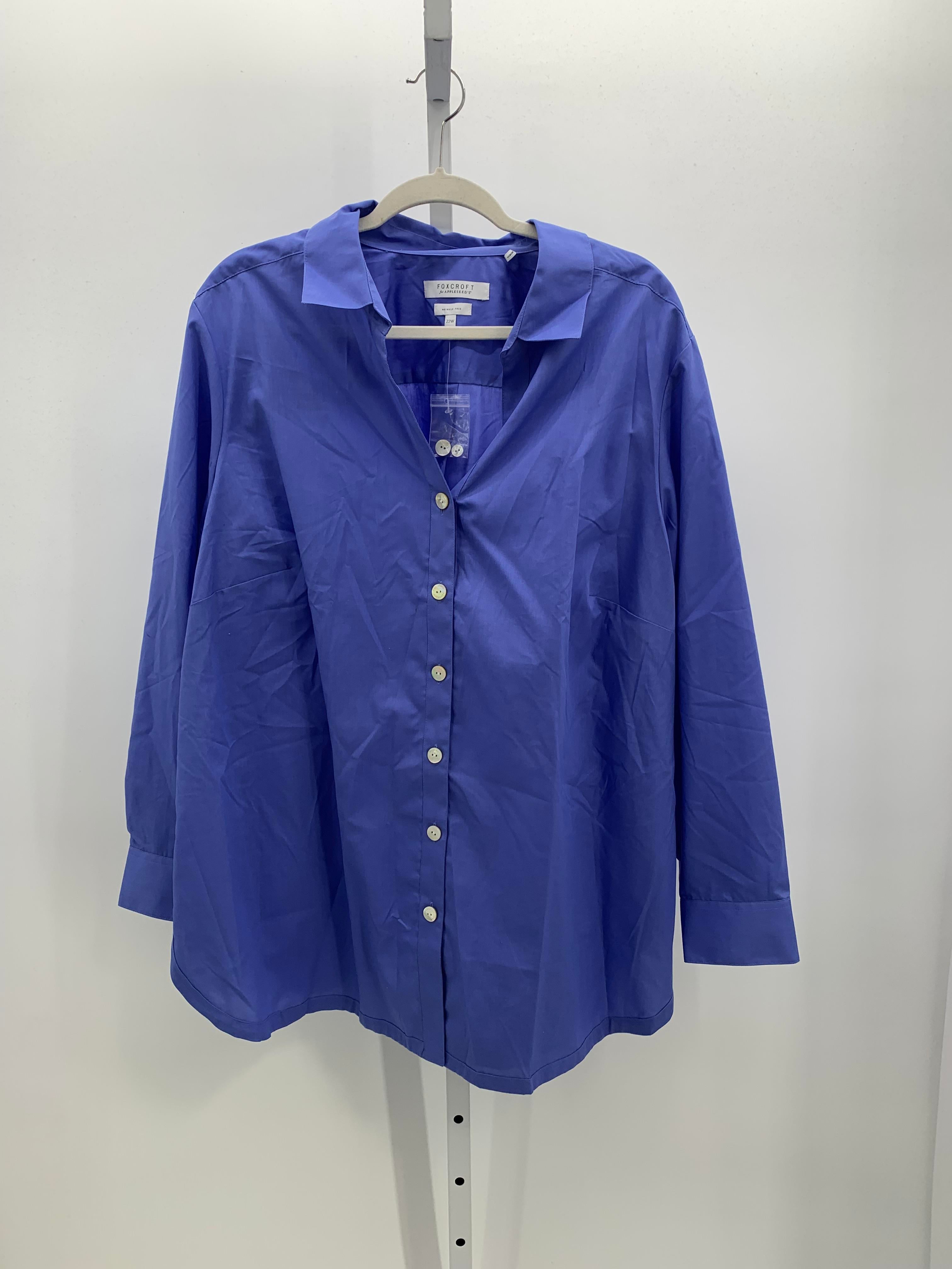 Appleseeds Size 22 W Womens Long Sleeve Shirt