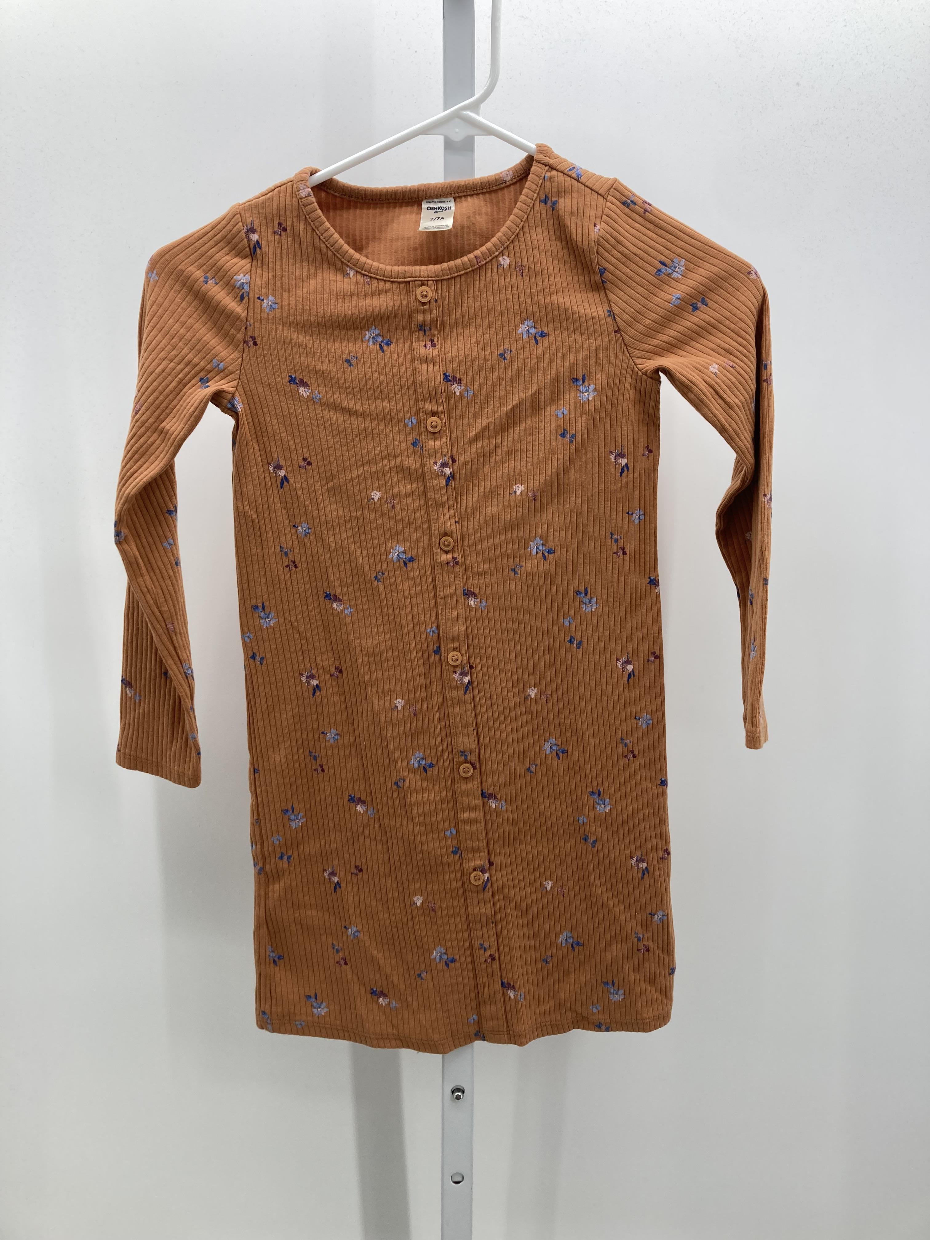 Osh Kosh Size 7 Girls Long Sleeve Dress