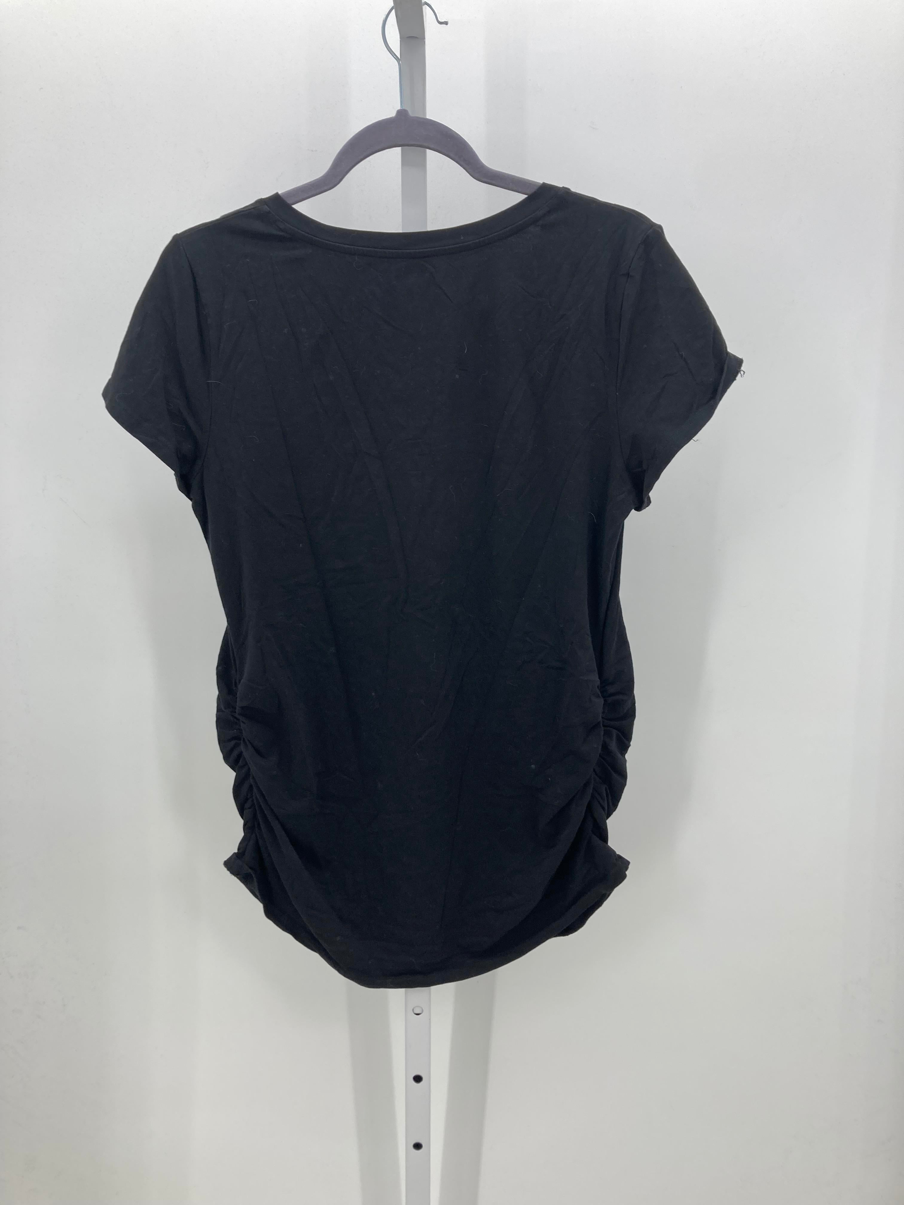 Old Navy Black Size Large Maternity Short Sleeve Shirt