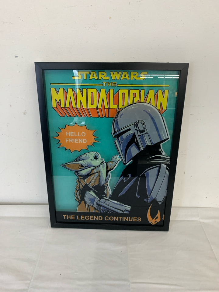 THE MANDALORIAN SHADOW BOX LIKE WALL ARY.