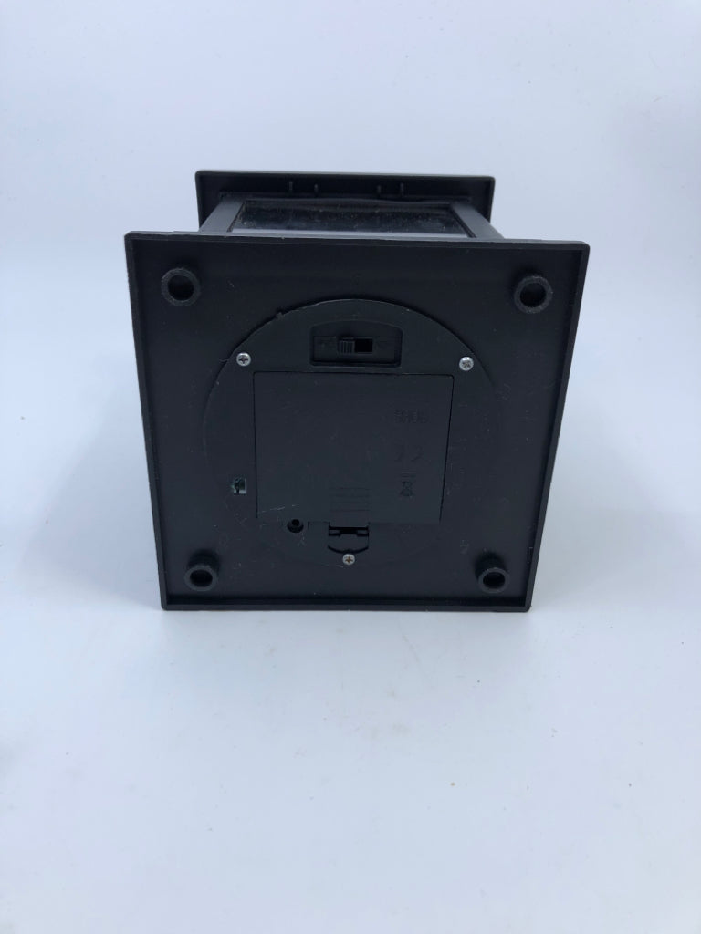 BLACK FAUX LOG LANTERN.