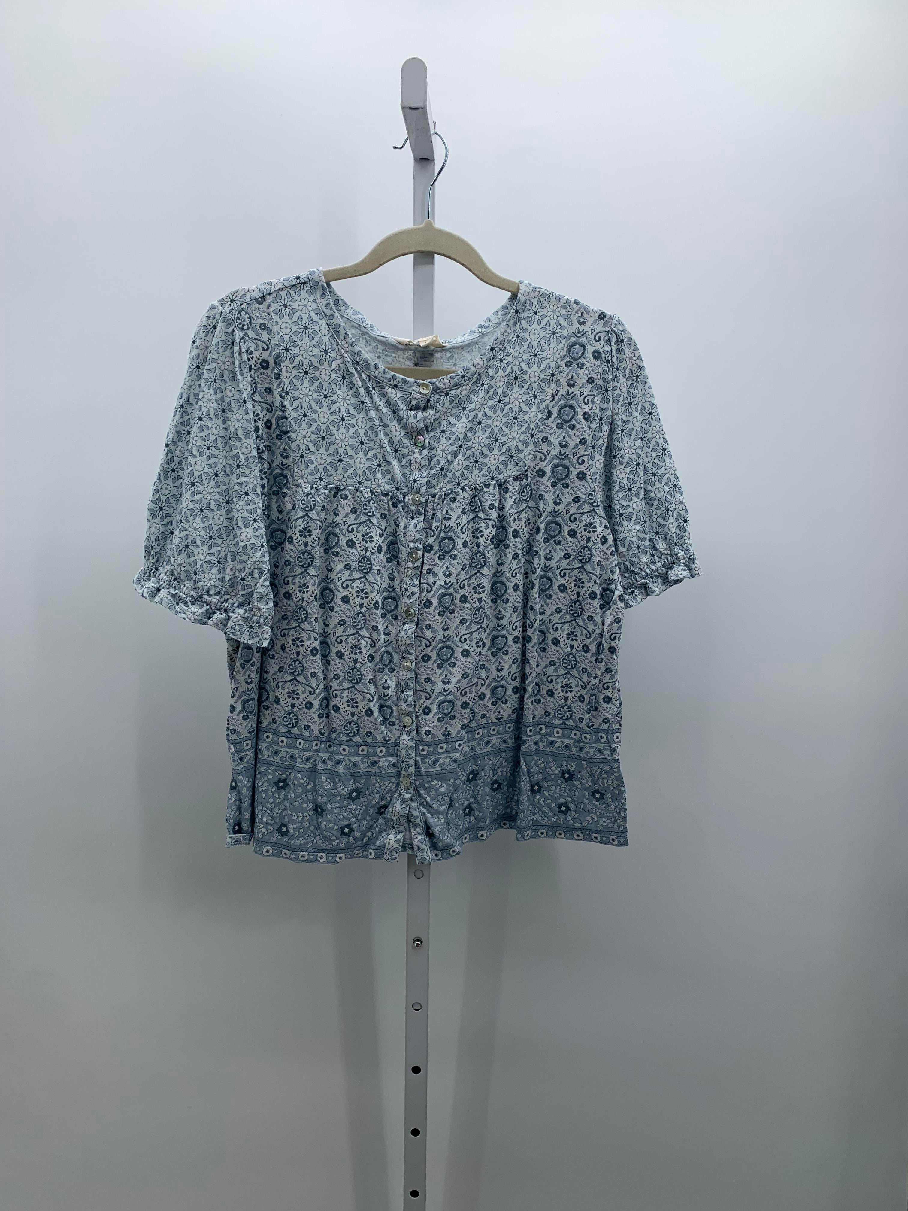 Lucky Brand Size Large Misses Short Sleeve Shirt