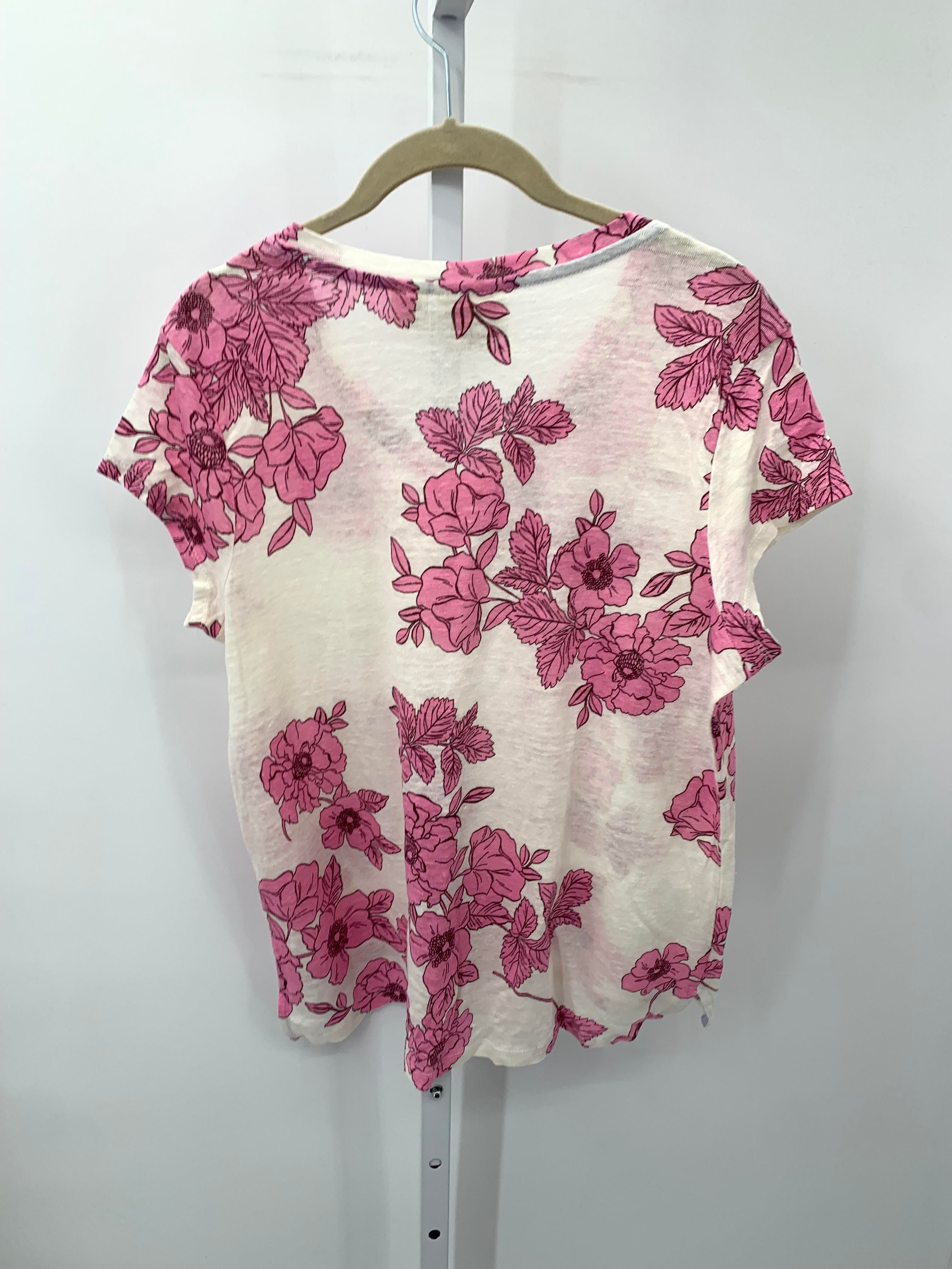 Cynthia Rowley Size Large Misses Short Sleeve Shirt