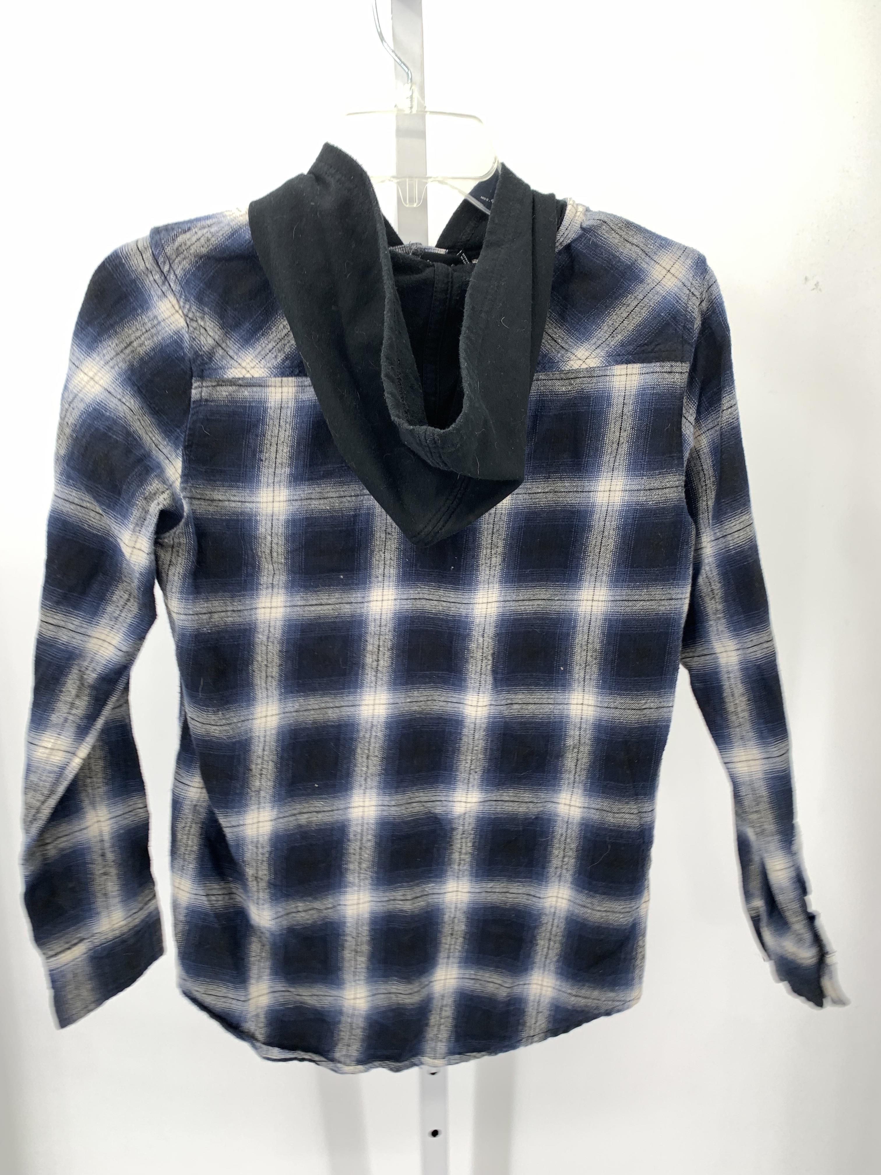 HOODED PLAID BTN DOWN