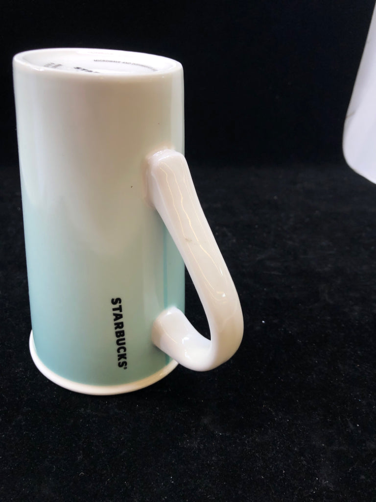 LIGHT BLUE OMBRE MUG W CHRISTMAS TREE - STARBUCKS.