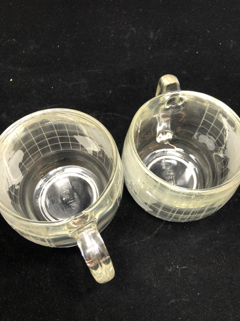 2 VTG NESTLE GLOBE MUGS.